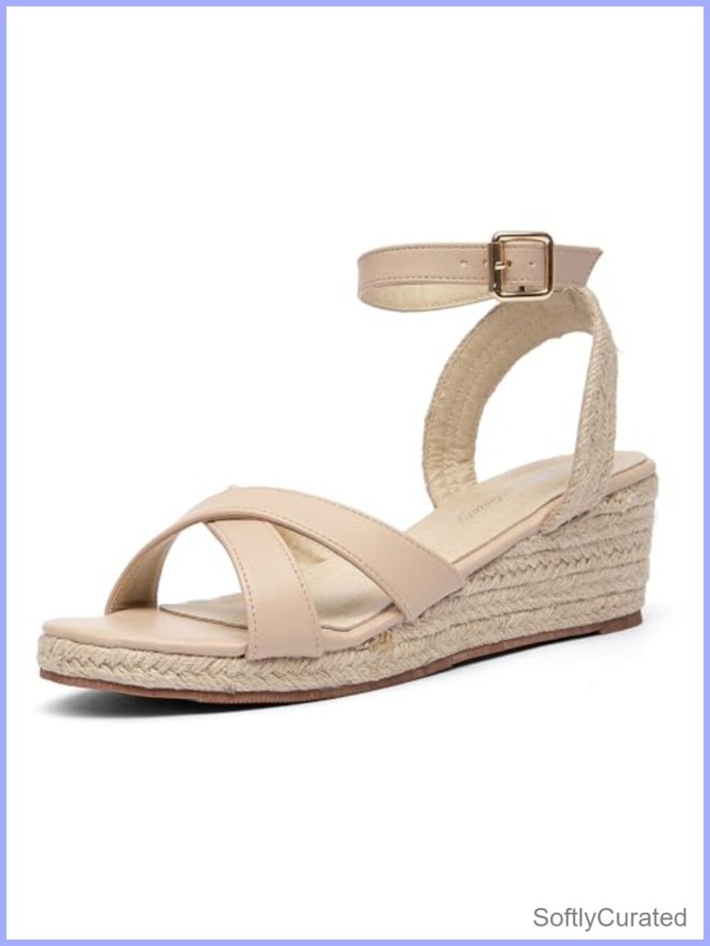 Women's Espadrilles Wedge Sandals Crisscross Elastic Open Toe Buckle Ankle